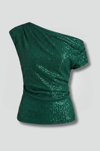 Women's Blouse with Off-Shoulder Neckline for Party Wear