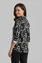 Women’s Blouse with V-Neck and Long Sleeves