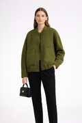 Women’s Bomber Jacket with Structured Outer Surface