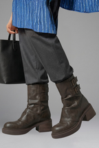 Women's Boots with Side Buckle Accents for Fall