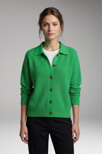 Women’s Cardigan with Button Closure and Collar