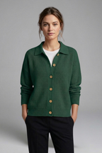 Women’s Cardigan with Button Closure and Collar