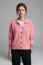 Women’s Cardigan with Button Closure and Collar