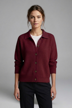 Women’s Cardigan with Button Closure and Collar