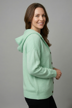 Women’s Cardigan with Hood and Button Fastening
