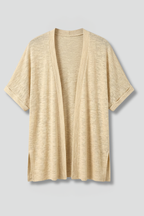 Women’s Cardigan with Open Front and Short Sleeves