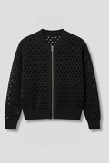 Women’s Cardigan with Zip and Cut-Out Surface
