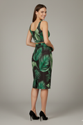 Women’s Crop Top and Midi Skirt with Sleeveless Cut and Tie Waist