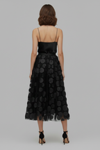 Women’s Dress with Long Sleeves and Structured Surface