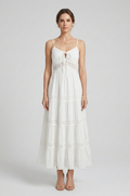 Women’s Dress with Spaghetti Straps and Tiered Skirt