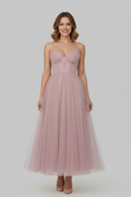 Women’s Dress with Strapless Bodice and Tulle Skirt