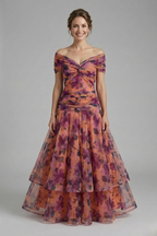Women’s Dress with V Neck and Draped Bodice