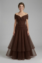 Women’s Dress with V Neck and Draped Bodice
