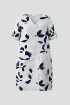 Women’s Dress with V Neck and Short Sleeves