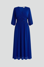 Women’s Dress with V Neck and Wrap Waist