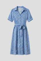 Women’s Dress with V Neckline and Button Closure