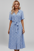 Women’s Dress with V Neckline and Button Closure