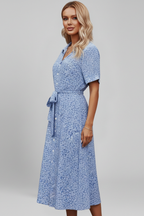 Women’s Dress with V Neckline and Button Closure