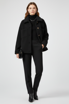 Women’s Fleece Jacket with Buttons and Generous Pockets