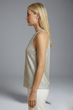 Women’s Halter Top with Round Neck and Sleeveless Design