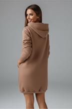 Women’s Hooded Dress with Long Sleeves