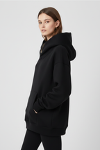 Women’s Hoodie with High Neck and Wide Hood