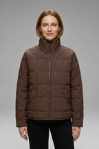 Women’s Jacket with Zip and Quilted Surface