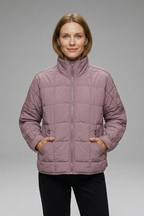 Women’s Jacket with Zip and Quilted Surface