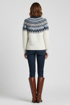 Women’s Jumper with Crew Neck and Ribbed Hem