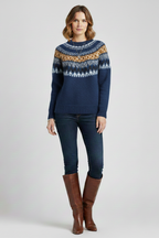 Women’s Jumper with Crew Neck and Ribbed Hem
