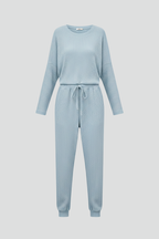 Women’s Jumpsuit with Round Neckline and Elastic Waist