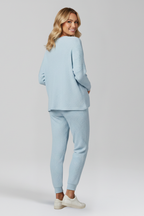 Women’s Jumpsuit with Round Neckline and Elastic Waist