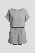 Women’s Jumpsuit with Round Neckline and Side Pockets