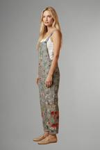 Women’s Jumpsuit with Shoulder Straps and Wide Legs
