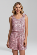 Women’s Jumpsuit with Spaghetti Straps and Printed Surface
