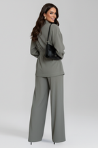 Women’s Jumpsuit with V Neckline and Waist Belt