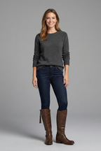 Women's Knee High Boots with Side Zipper for Fall