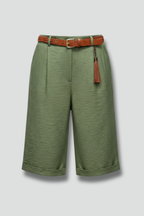 Women’s Knee Length Shorts with Belt Loops and Side Pockets