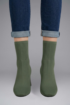 Women's Leather Ankle Boots with Slip On Design for Fall