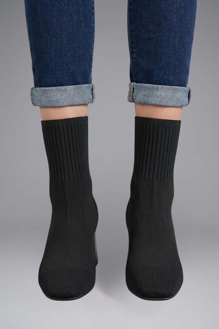 Women's Leather Ankle Boots with Slip On Design for Fall