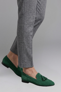 Women's Leather Flat Loafers with Slip On Design for Everyday Wear