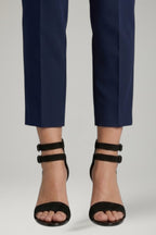 Women's Leather Sandals with Ankle Strap and Stiletto Heel