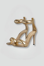 Women's Leather Sandals with High Heel for Party Wear