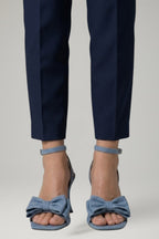 Women's Leather Sandals with Square Toe and Buckle