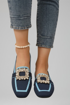 Women's Loafers with Decorative Buckle for Everyday Wear