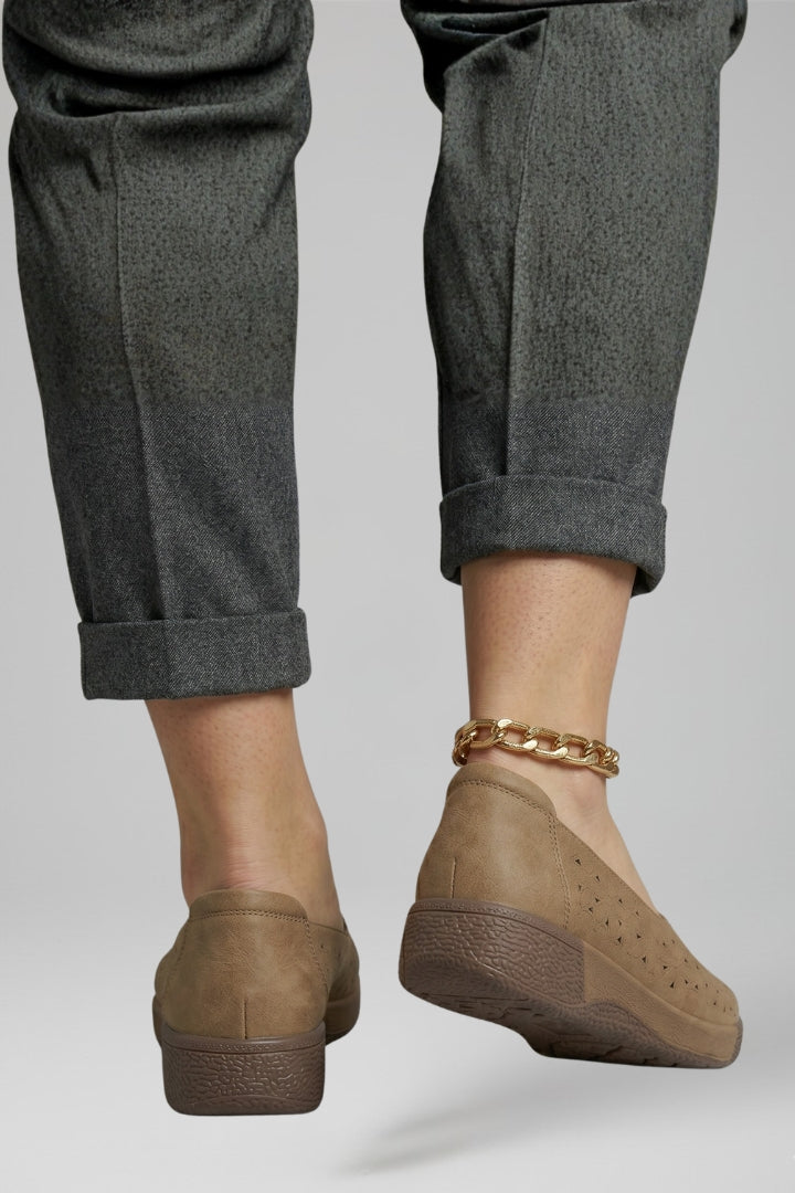 Women's Loafers with Slip On Design and Cushioned Sole