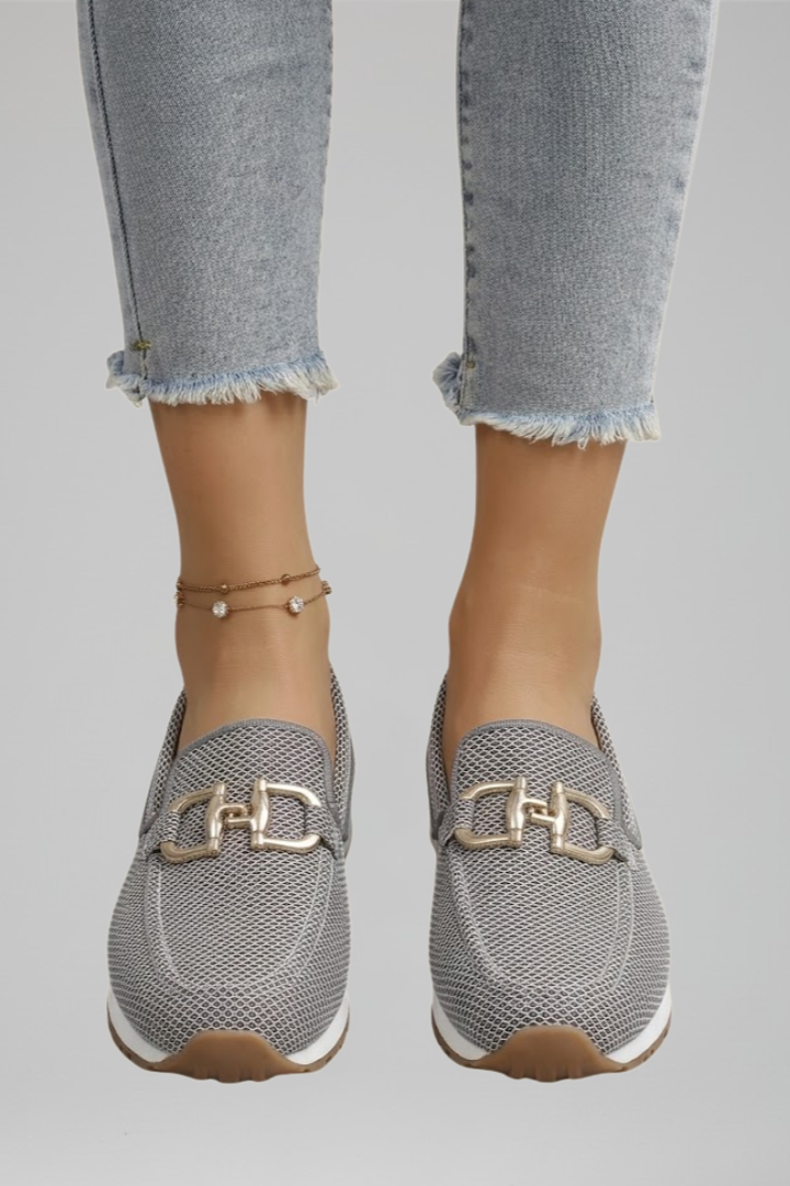 Women's Loafers with Textured Mesh for All-Day Comfort