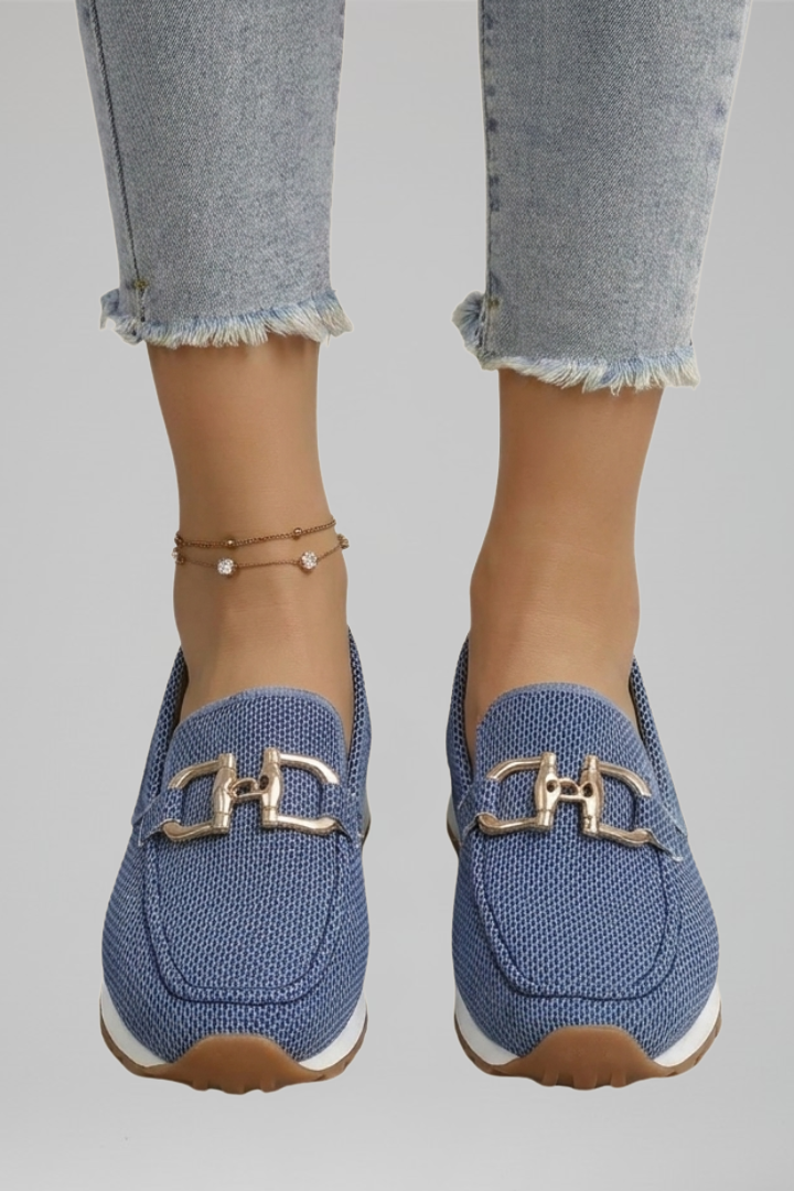 Women's Loafers with Textured Mesh for All-Day Comfort