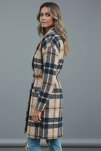 Women’s Long Coat with Buttons and Lapel