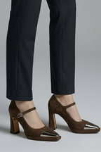 Women's Mary Jane Pumps with Block Heel for Cocktail Events